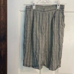 grey or gray plaid shorts